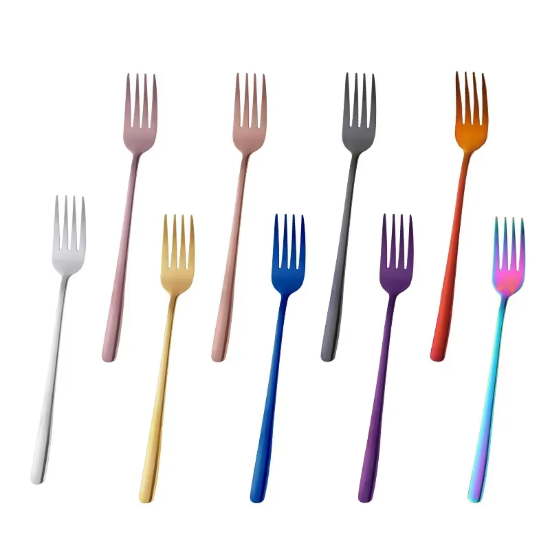 Fourchette QueFork à long manche en acier inoxydable