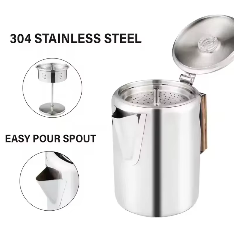 Percolateur à café en acier inoxydable