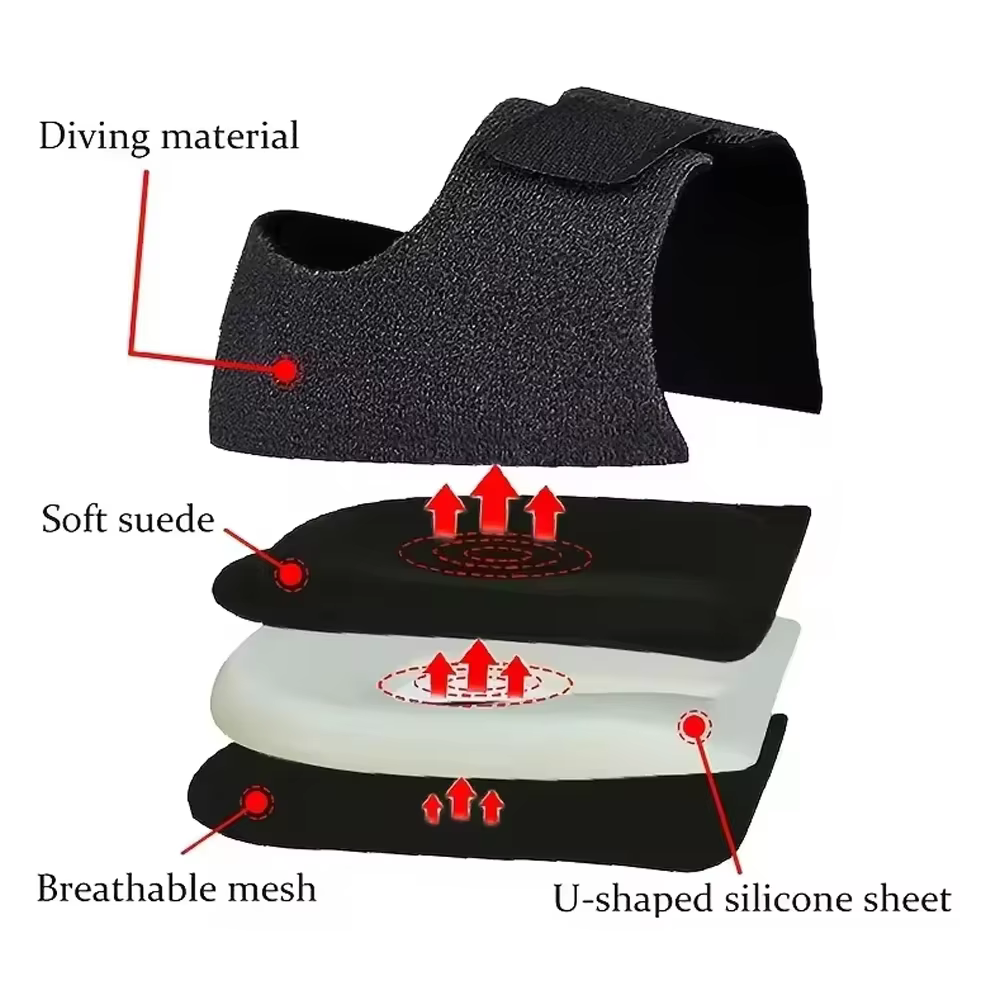 Support de pied pour fasciite plantaire, avec gobelets en Gel de Silicone en forme de U, pour soulager la douleur au talon, semelles intérieures pour hommes et femmes, marche