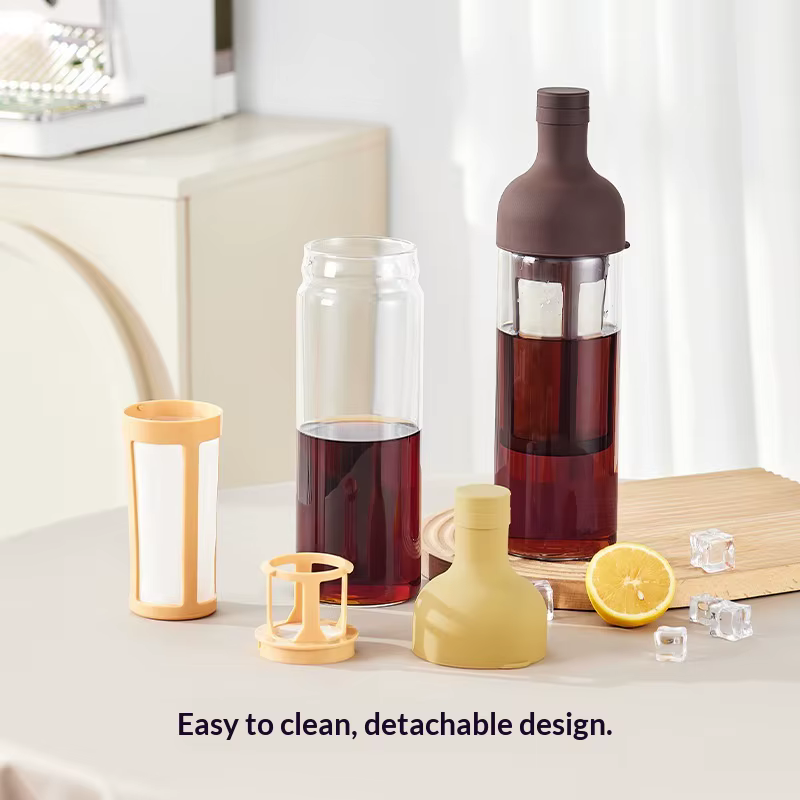 Carafe d'extraction à froid en verre borosilicate de 1000 ml