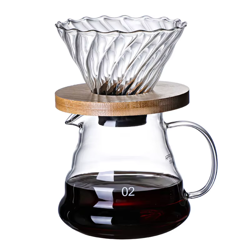 Cafetière en verre avec filtre