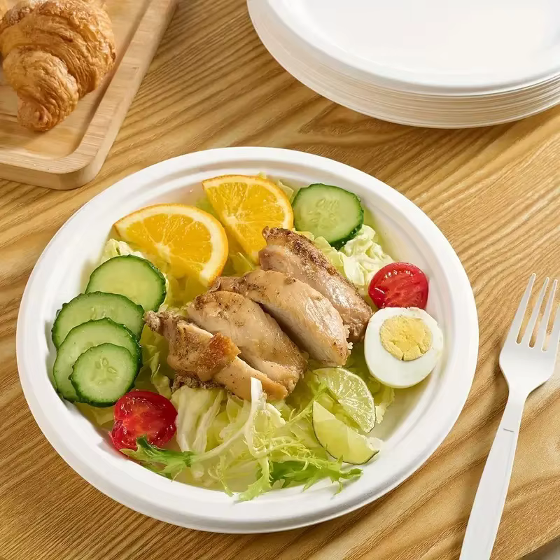 Assiettes jetables blanches