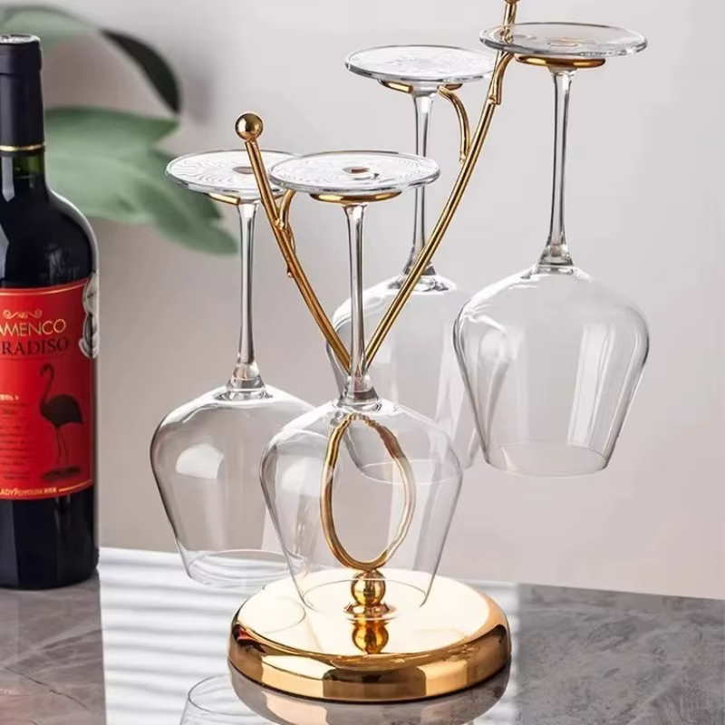 Présentoir de support de verre à vin de maison haut de gamme-support