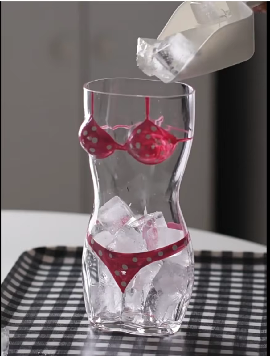 Verre à vin en cristal peint de Bikini de grande capacité de 500ml