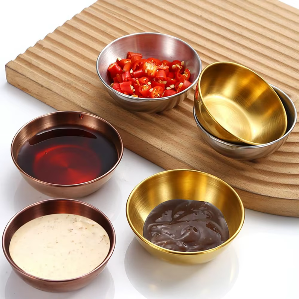 Plats à sauce en acier inoxydable