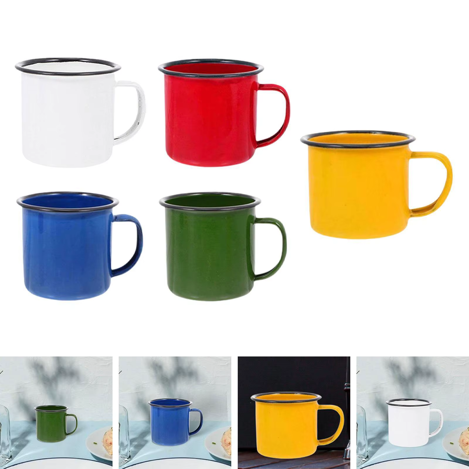 Tasse à café en émail, tasse à thé