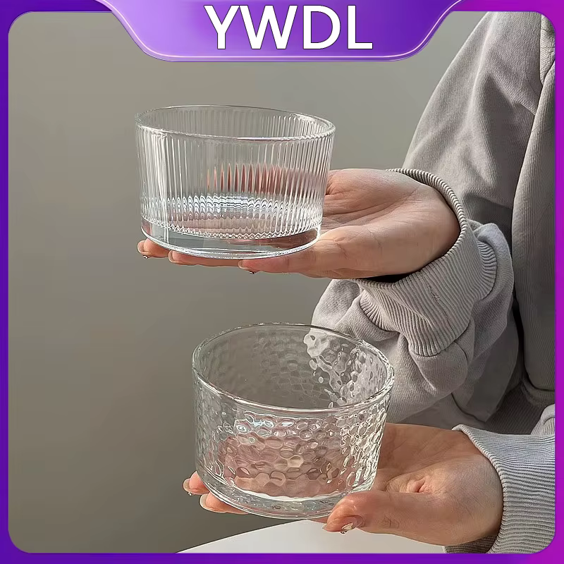 Ensemble de 4 mini-bols en verre transparent YWDL pour desserts
