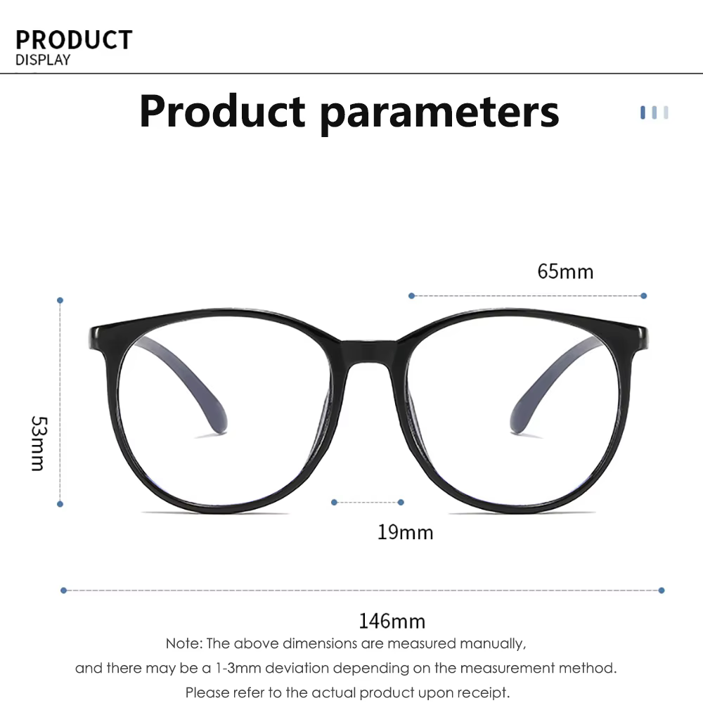 Lunettes d'ordinateur transparentes à grande monture pour femmes, rondes, Anti-lumière bleue, optique, lentille plate, Protection des yeux, lunettes unies