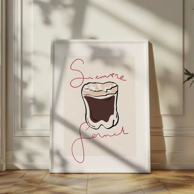 Affiches et impressions tendance de café latte et d'espresso pour la cuisine