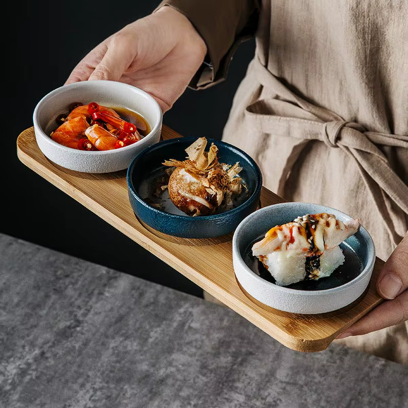 Assiette ronde japonaise en céramique de 3.5 pouces