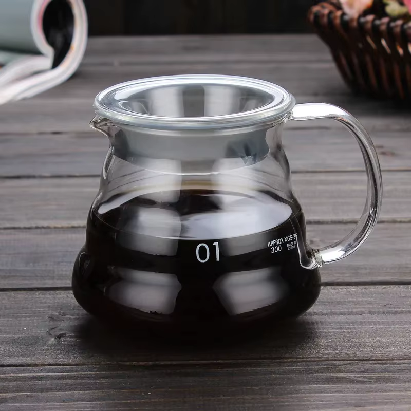 Leeseph-Carafe à café en verre transparent