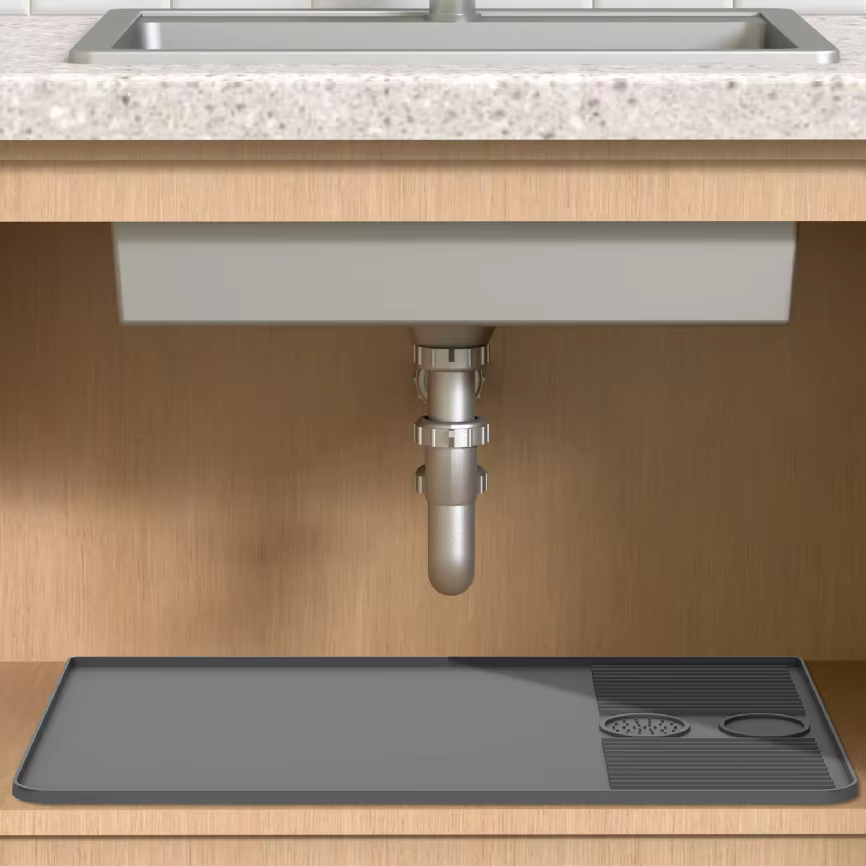 Tapis à café en silicone avec bords surélevés