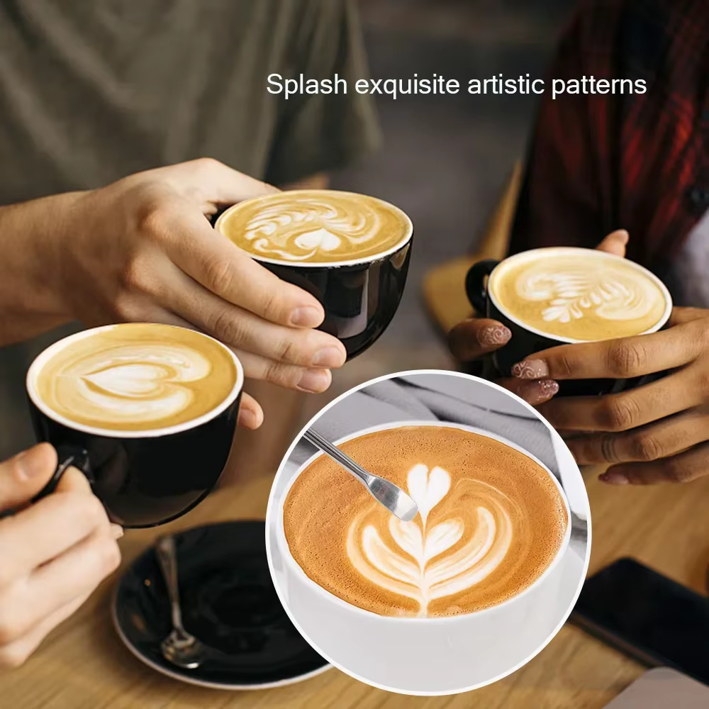 Stylo d'art de café en acier inoxydable