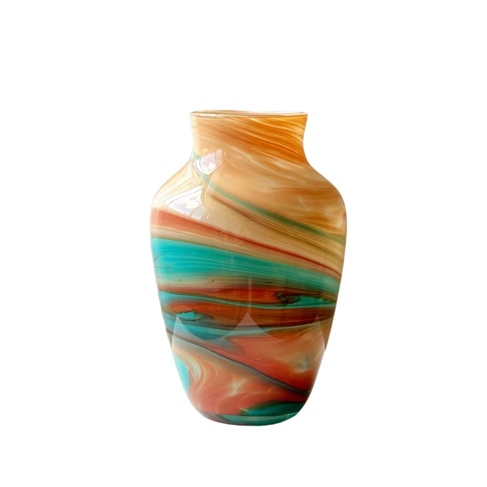 Vase en verre, ornement luxueux et élégant, arrangement floral pour salon, décoration rétro pour la maison, dispositif de culture aquatique artistique