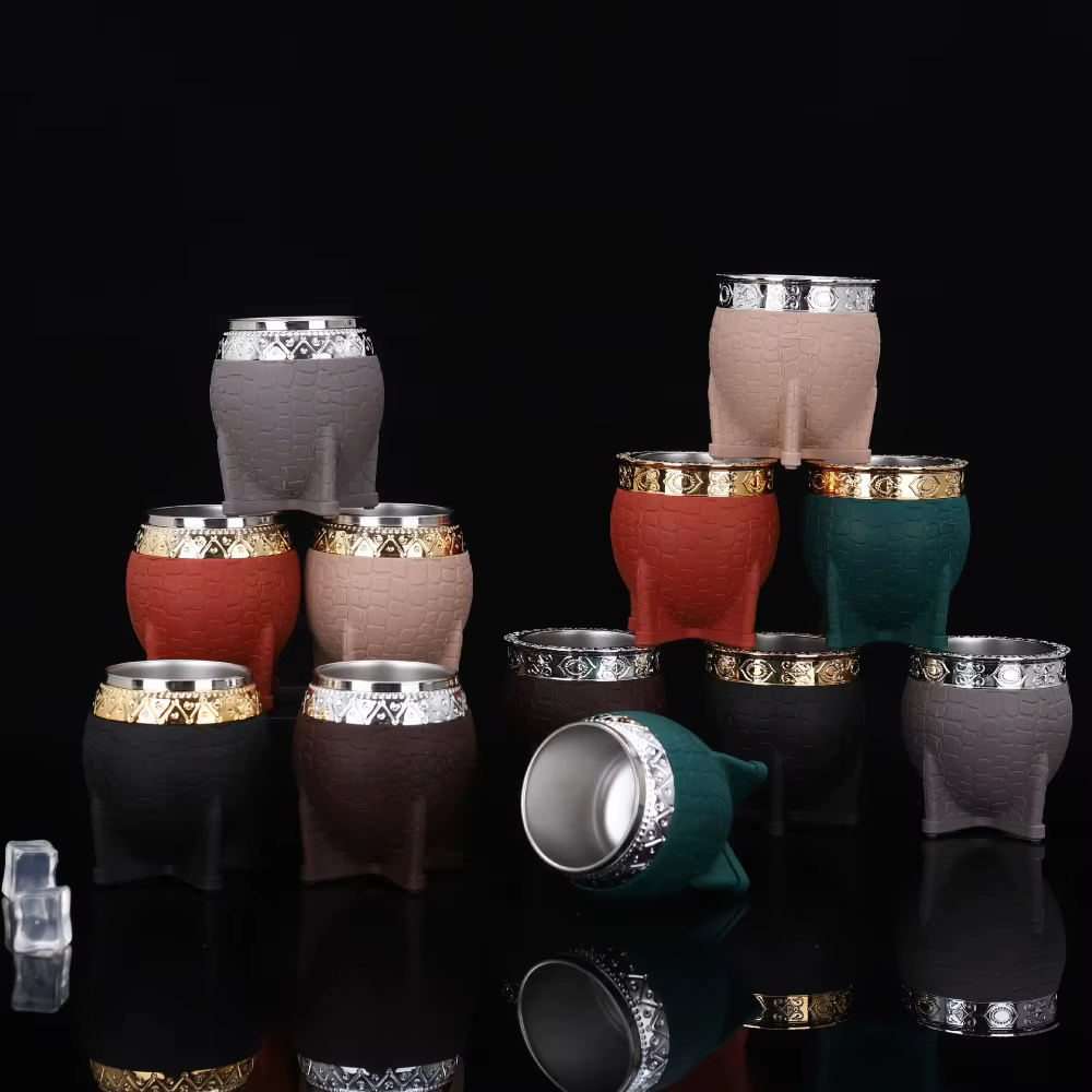Gobelet en acier inoxydable à double paroi durable de 180 ml