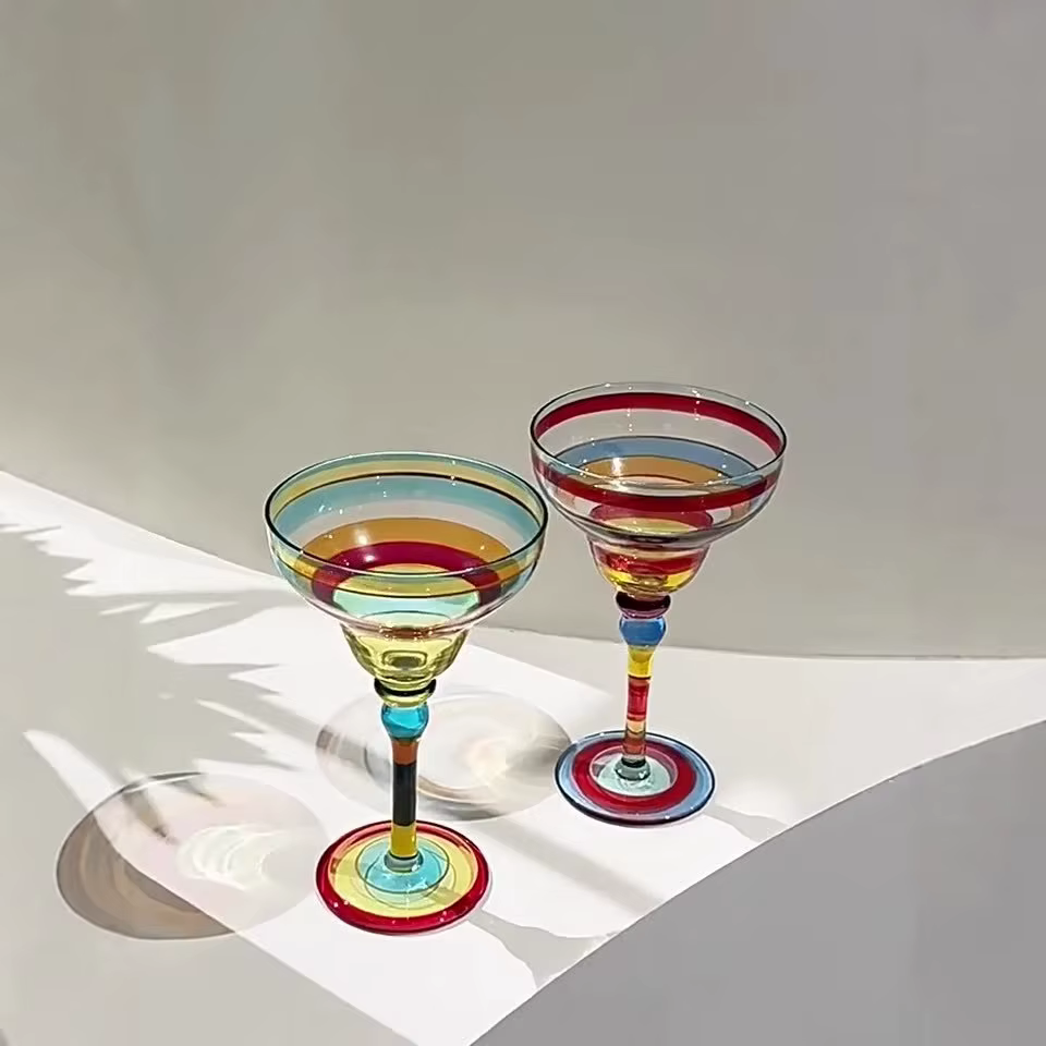 Verre à Cocktail peint à la main