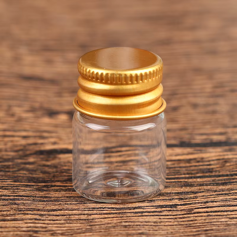 Bouteilles en verre avec couvercles en aluminium