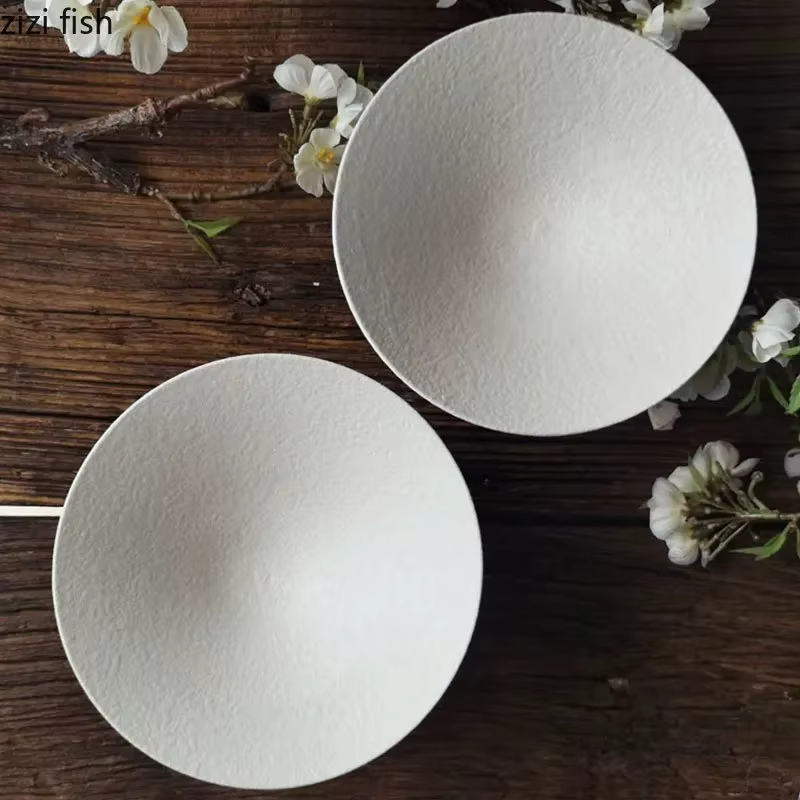 Assiettes à pâtes hautes en céramique
