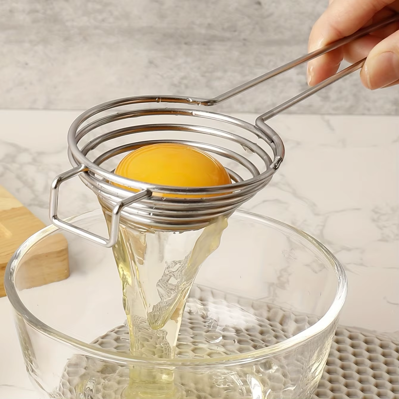 Séparateur de jaune d'œuf en acier inoxydable de qualité supérieure