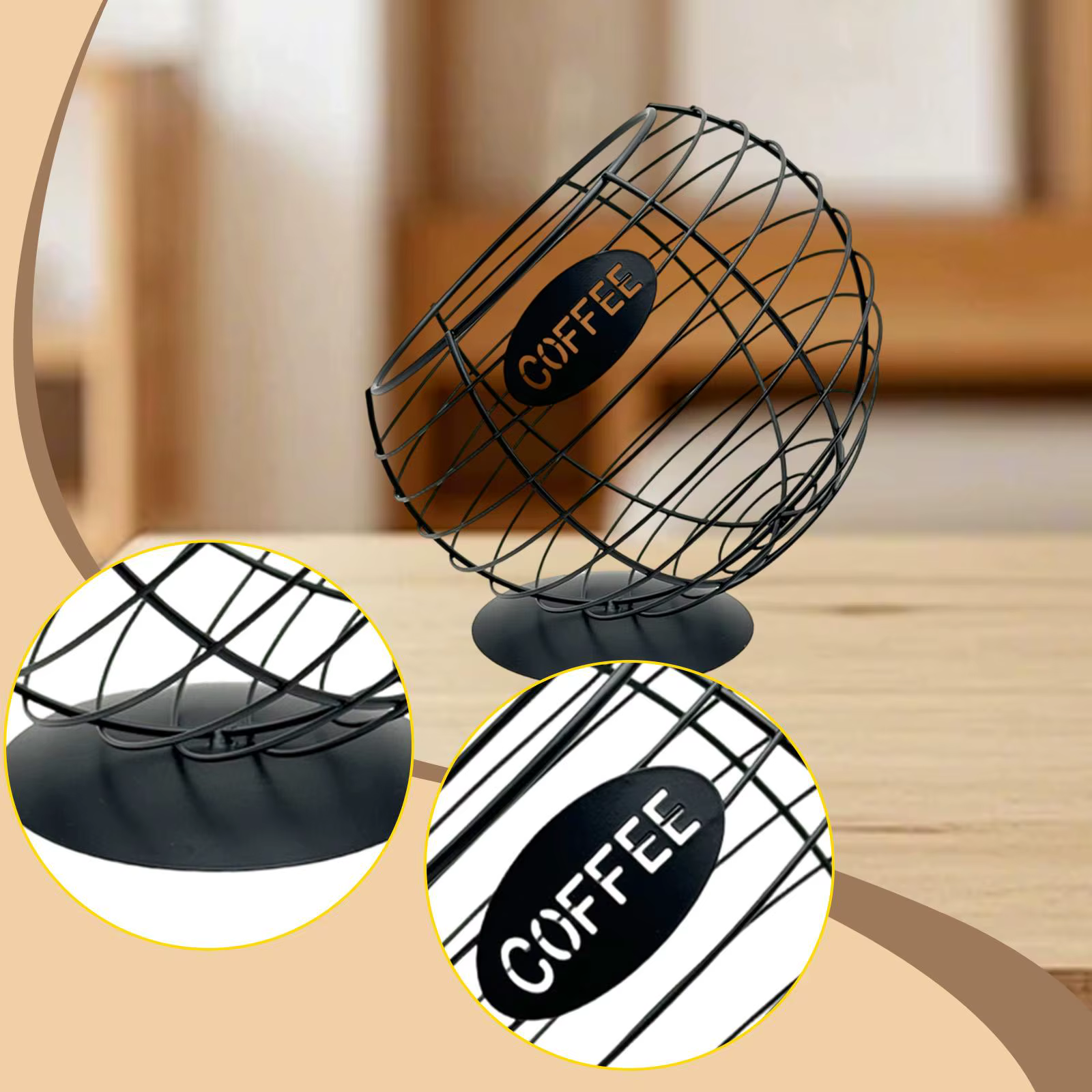 Organisateur de capsules de café en fil de fer