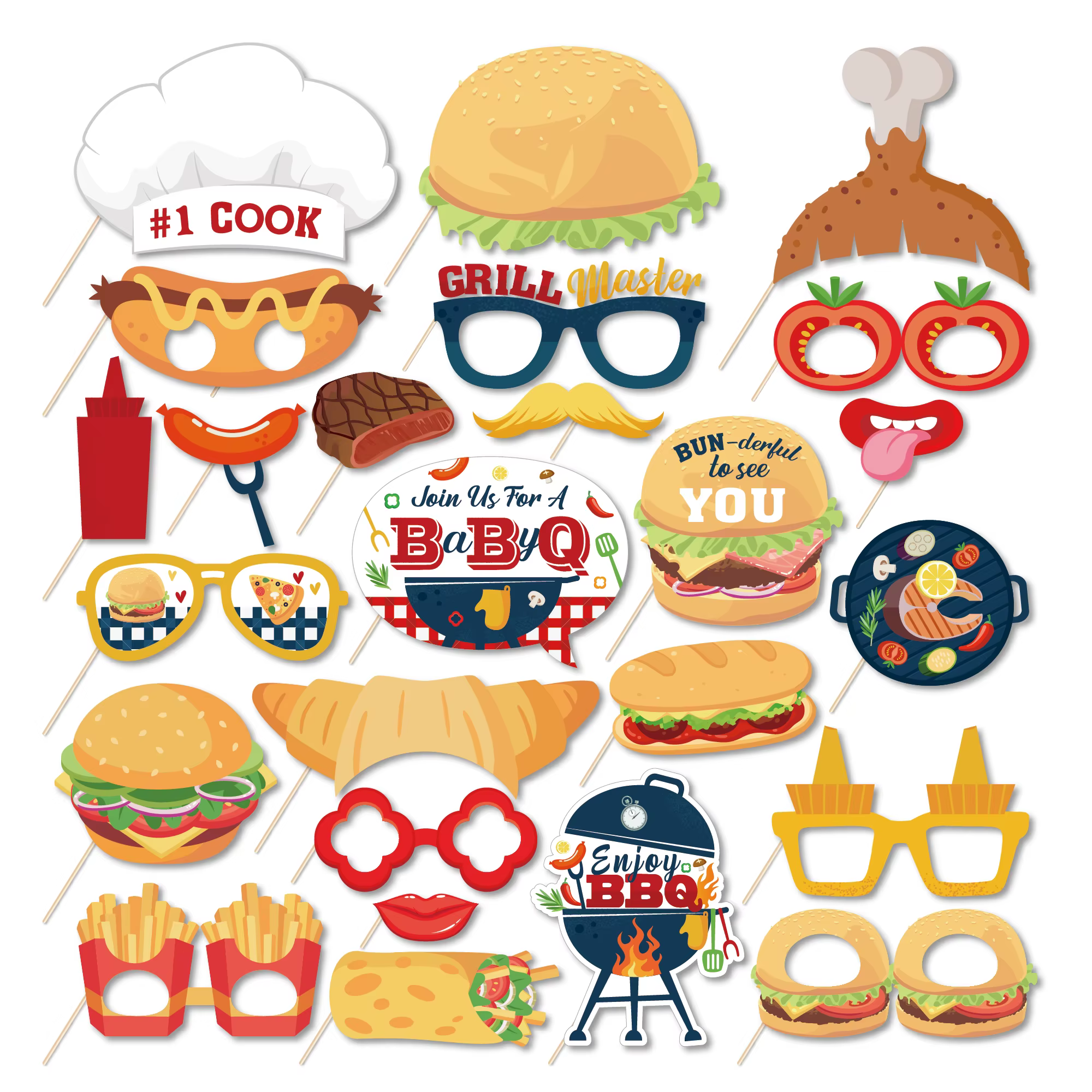 Vaisselle jetable pour fête de pique-nique Barbecue