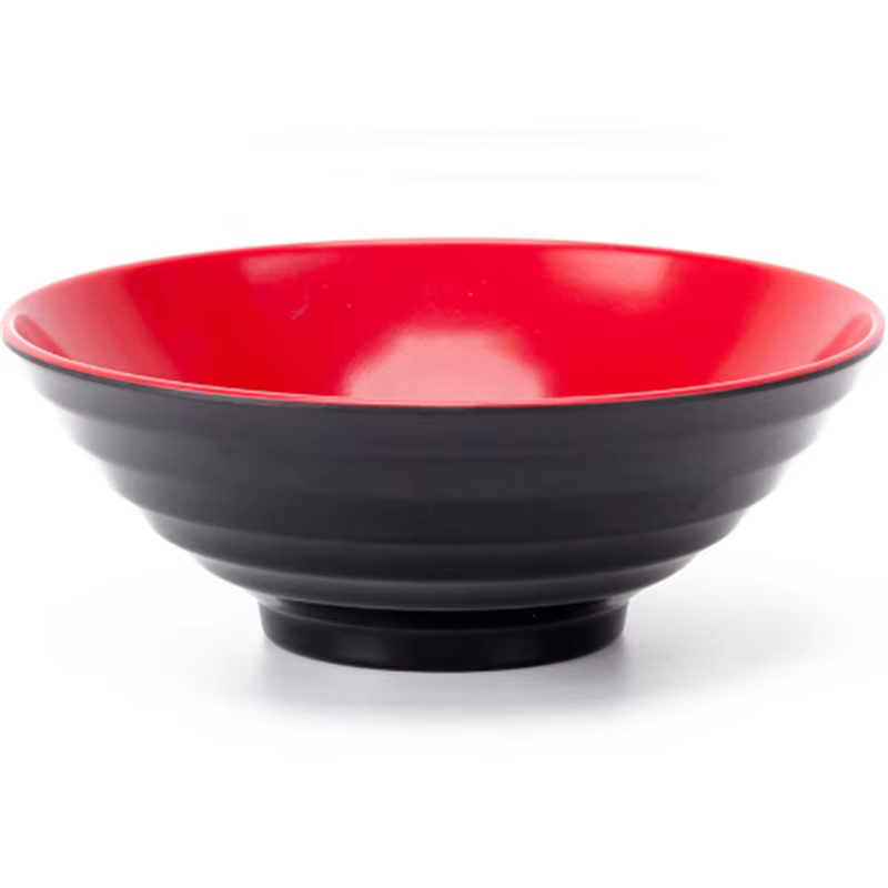 Bol à nouilles en mélamine rouge et noir
