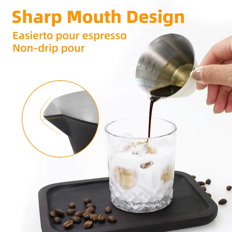 Tasse doseuse à expresso en acier inoxydable de 100ml