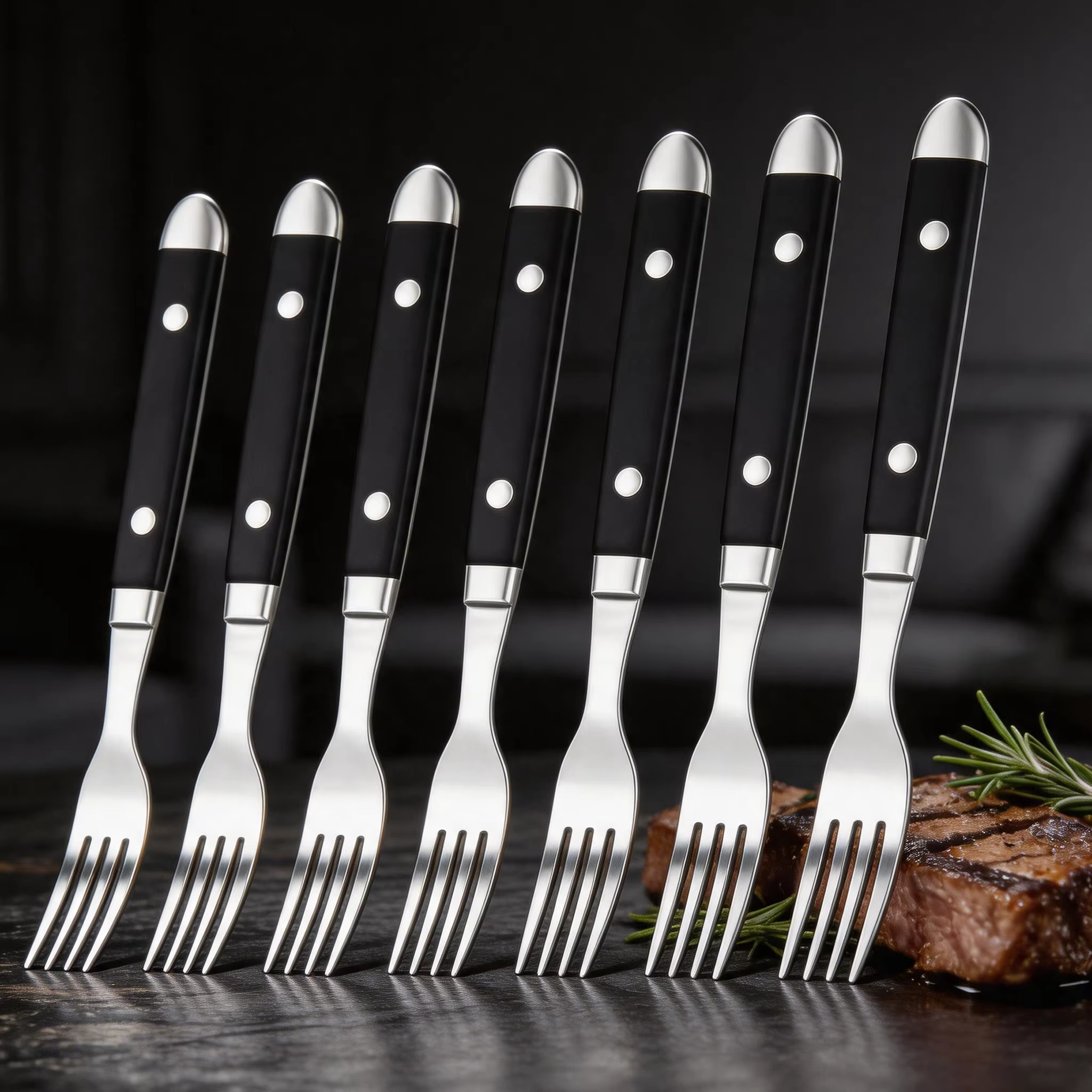 Ensemble de fourchettes à steak en acier inoxydable de haute qualité