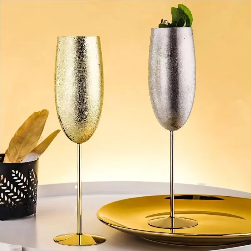 Nouvelles verres à vin en acier inoxydable