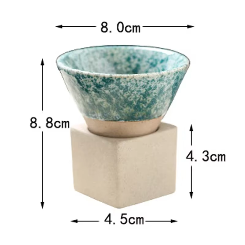 Tasse à thé en poterie brute de 100ML