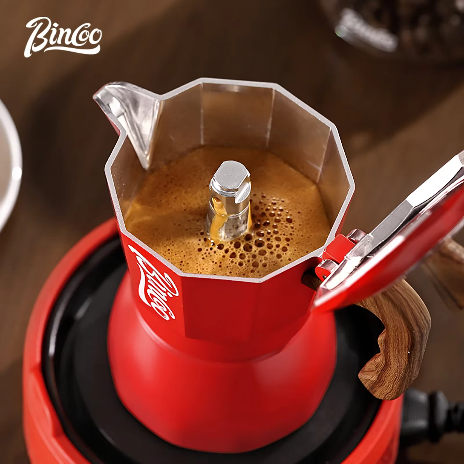 Bincoo – Pot Moka à double Valve