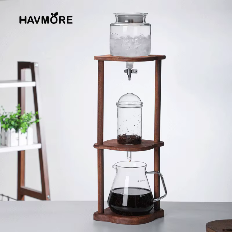 Cafetière froide manuelle en verre