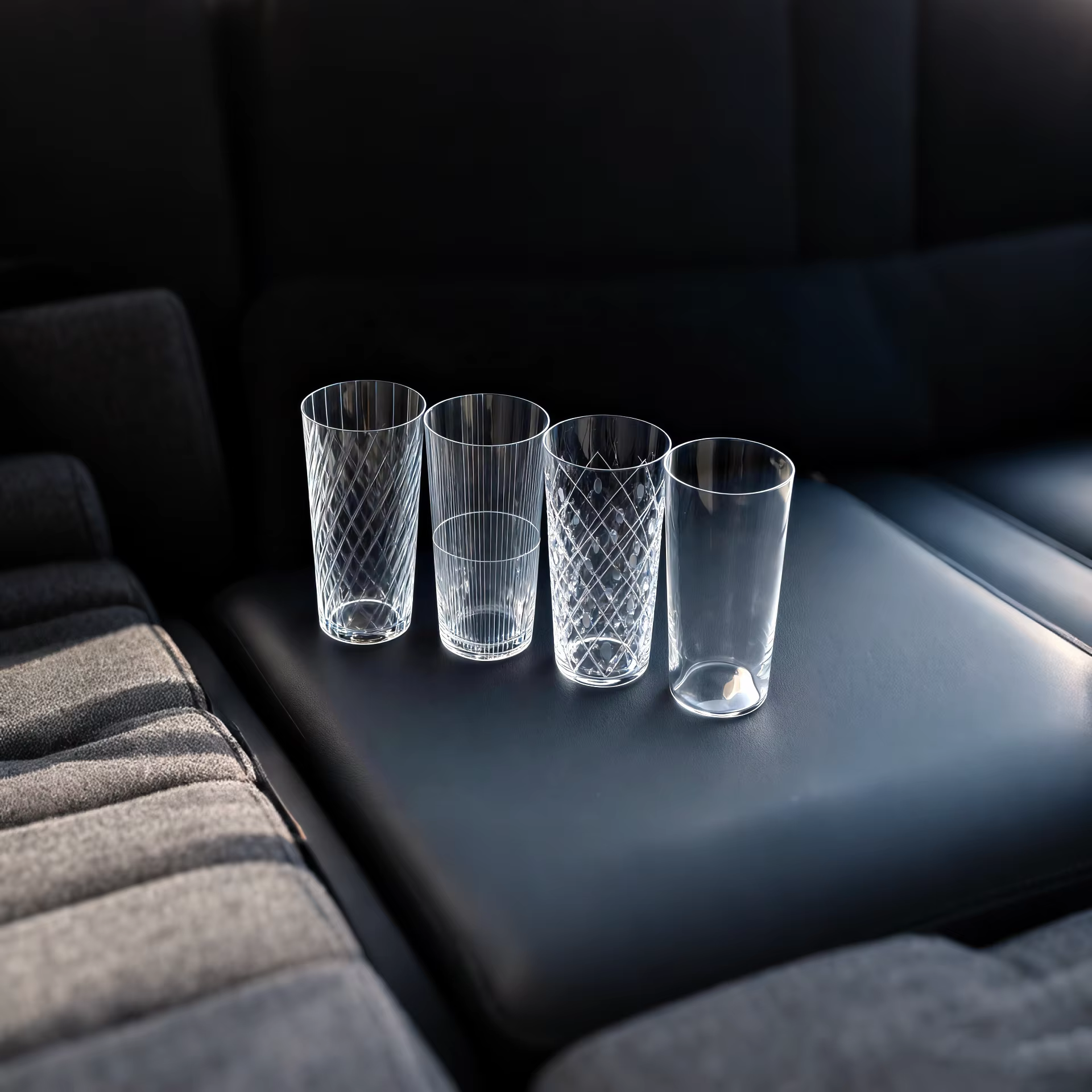 Verre à whisky japonais en cristal floral gravé à la main