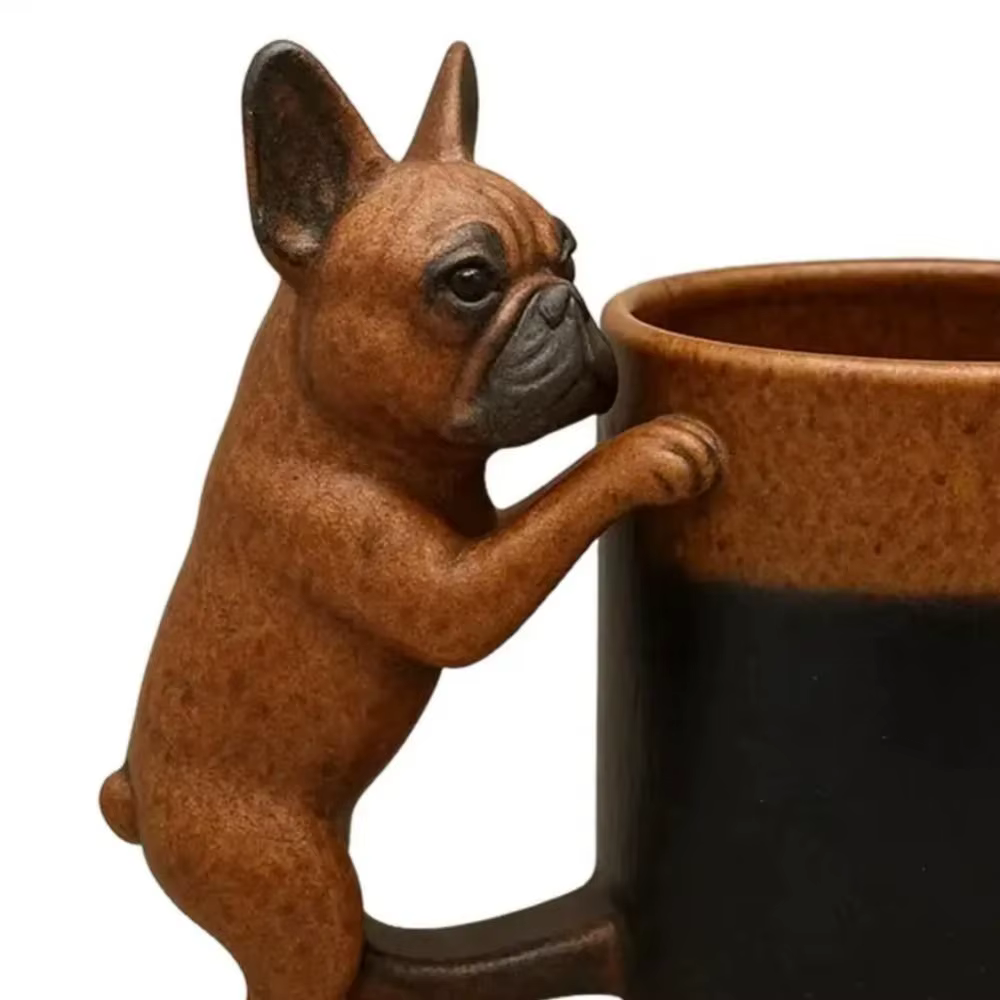 Tasse à café teckel avec poignée