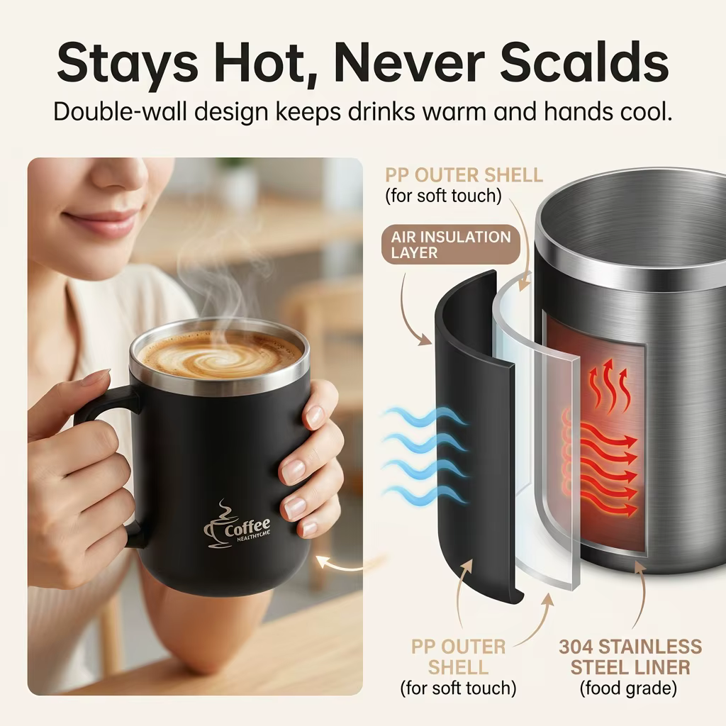 Mug de voyage isotherme avec poignée