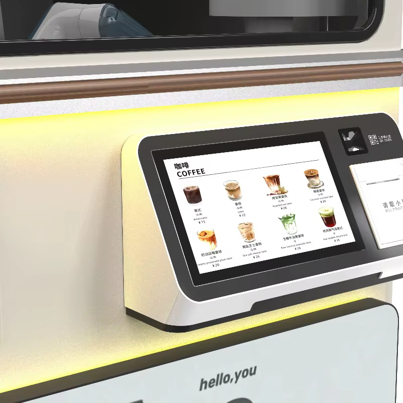 Machine à café robotisée 24h/24 en libre-service, robot à café à retour sur investissement élevé, personnalisable