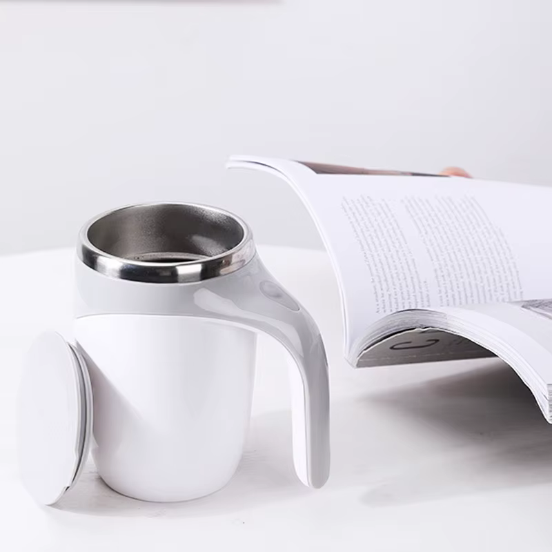 Tasse magnétique rotative électrique en acier inoxydable