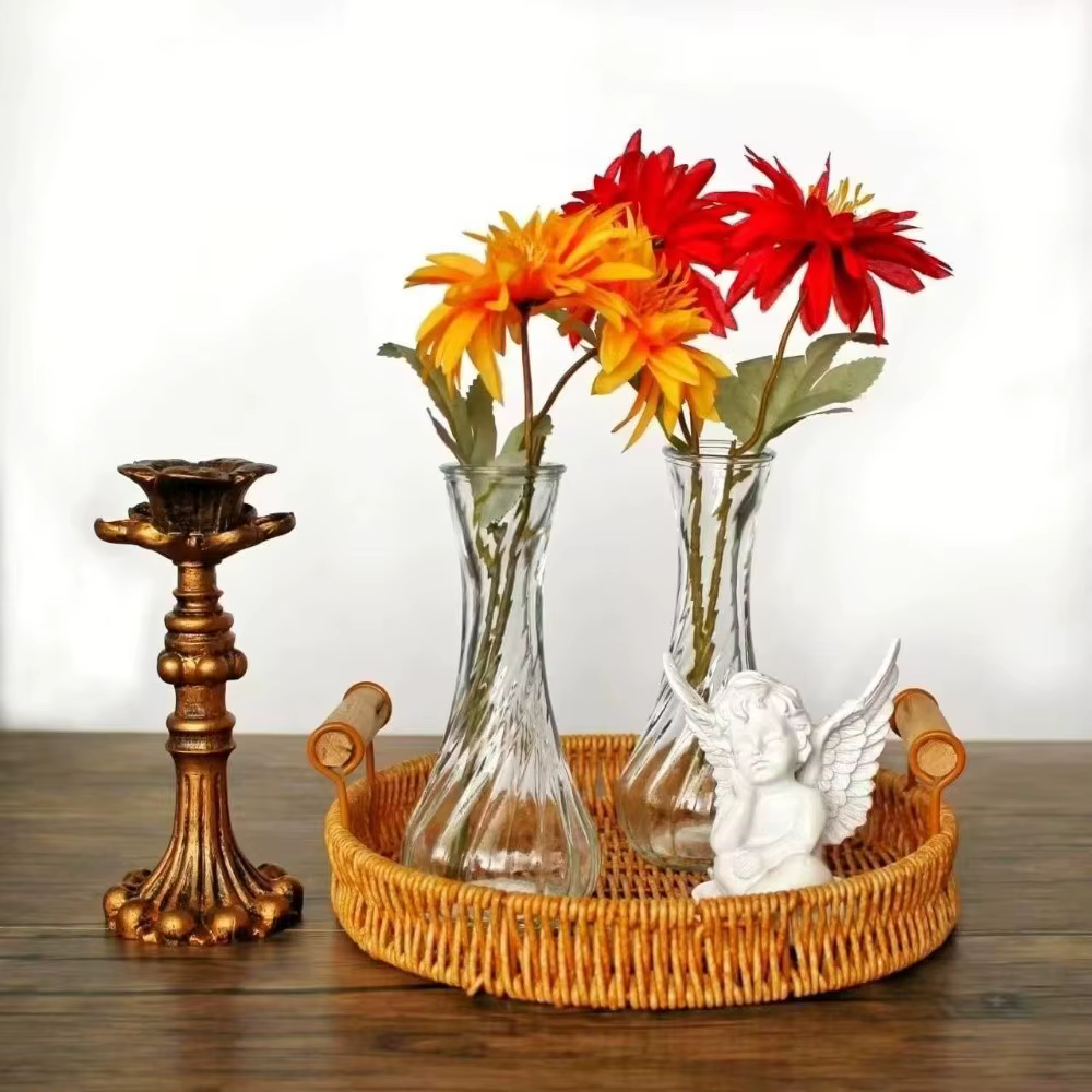 Lot de 6 mini-vases en verre transparents pour décoration de table