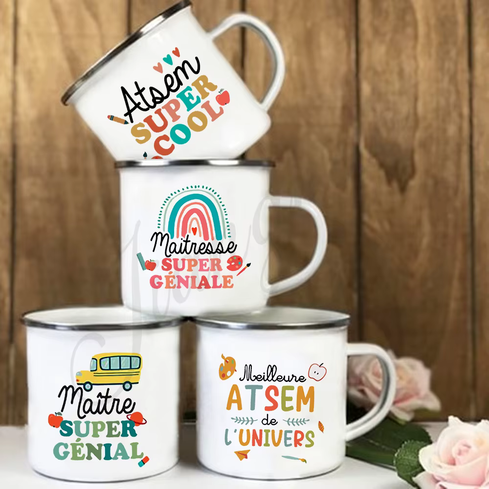 Tasse imprimée Super génie pour enseignant