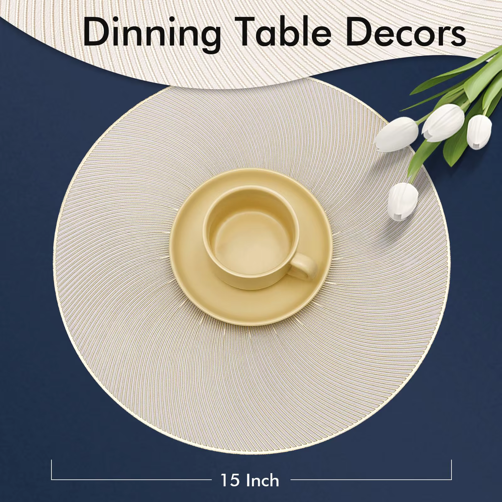 Sets de table ronds pour table à manger