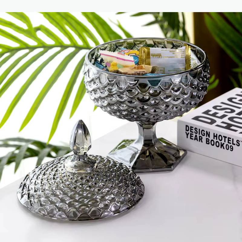 Bocaux de rangement en verre simples avec couvercles, boîtes à bonbons et snacks, pots à fruits et biscuits pour la maison et la cuisine, contenants alimentaires décoratifs