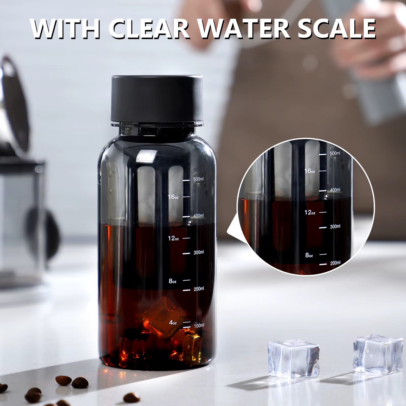Bincoo Bouteille d'infusion froide de 600 ml avec filtre à 300 mailles