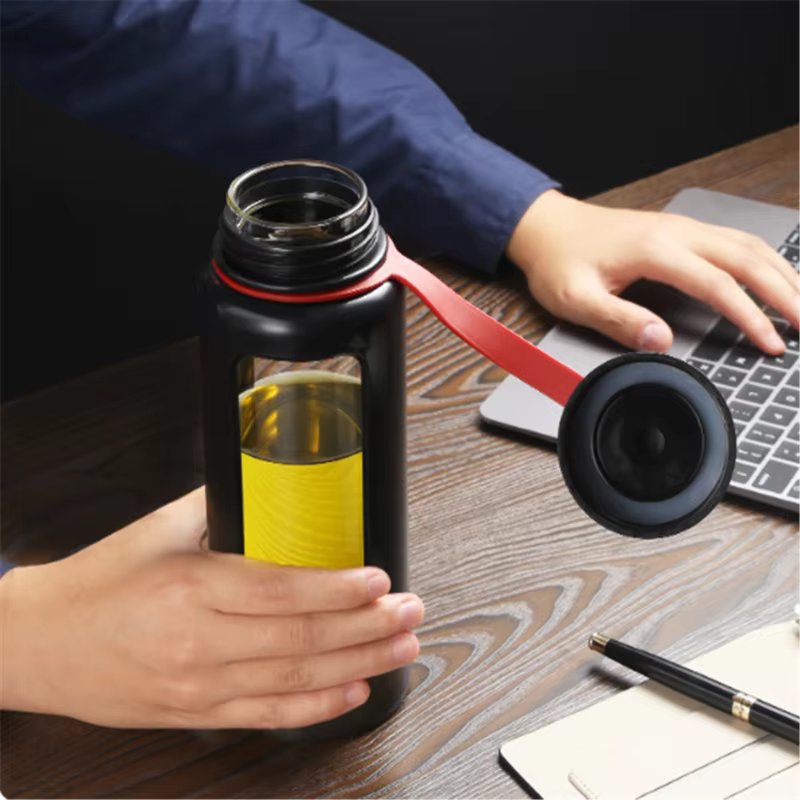 Bouteille d'eau en verre de 1000Ml, Thermos, pour le Sport, à Double fond