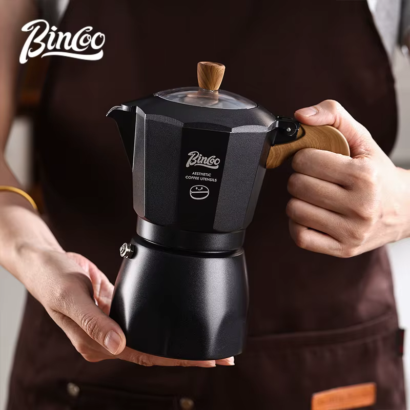 Bincoo – cafetière à expresso à double Valve en aluminium