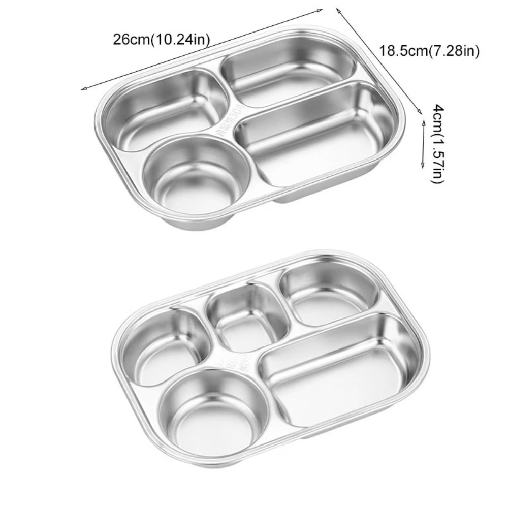 Plateau à dîner divisé à 4/5 compartiments