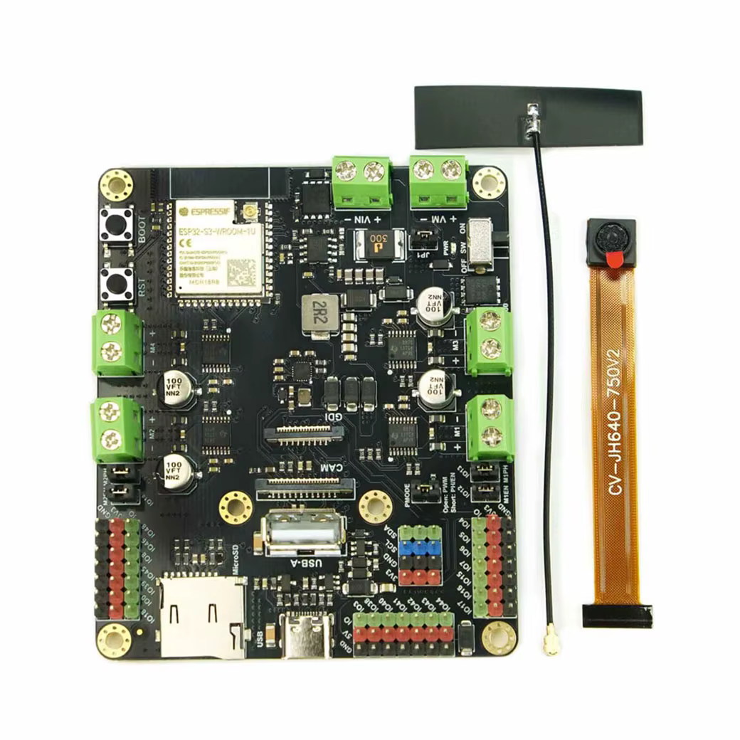 Carte de développement de robot Romeo ESP32-S3 avec WiFi, Bluetooth, caméra AI OV2640 pour voiture RC FPV, compatible Arduino ESP C++ MicroPython
