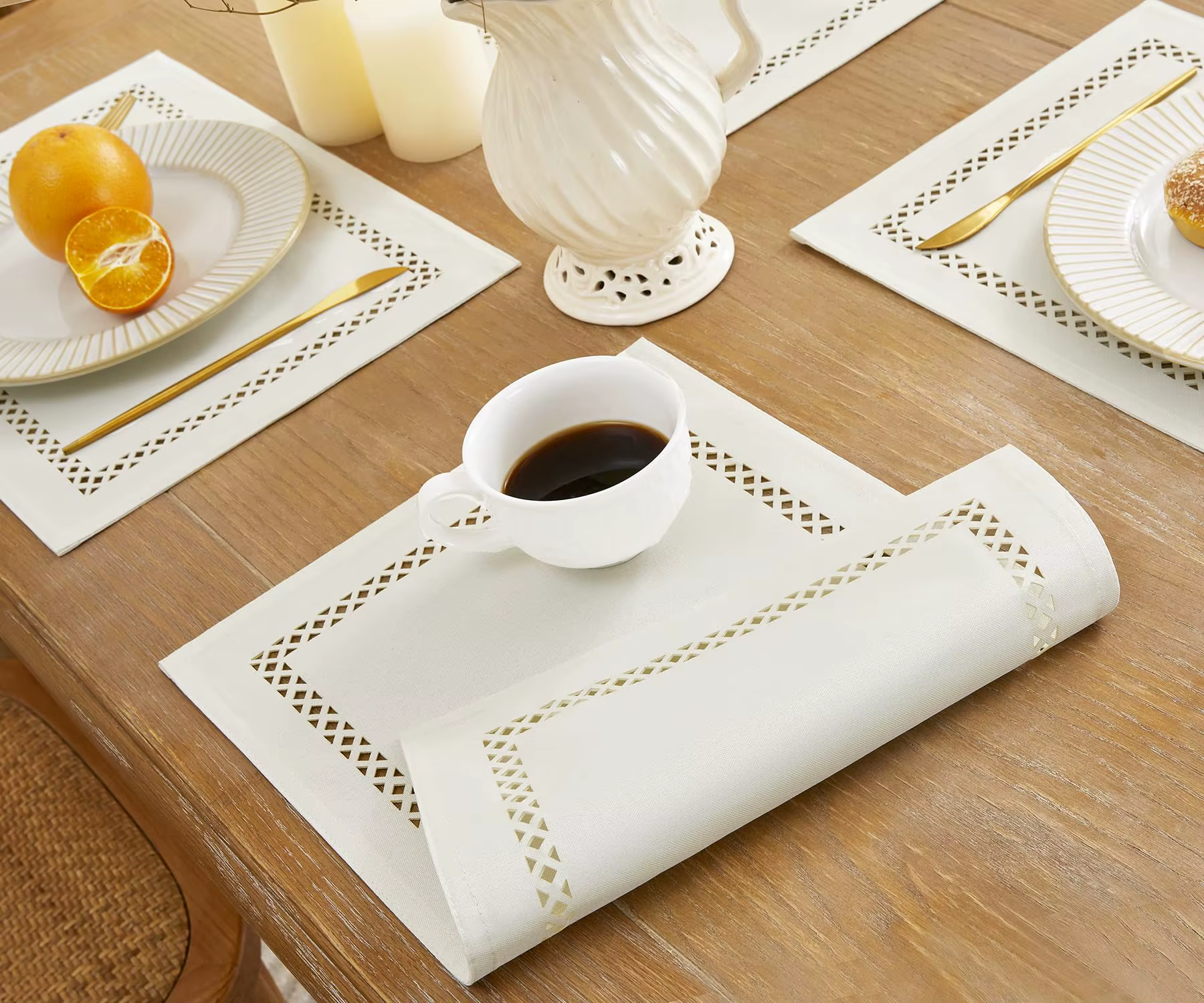 Ensemble de sets de table en toile de jute