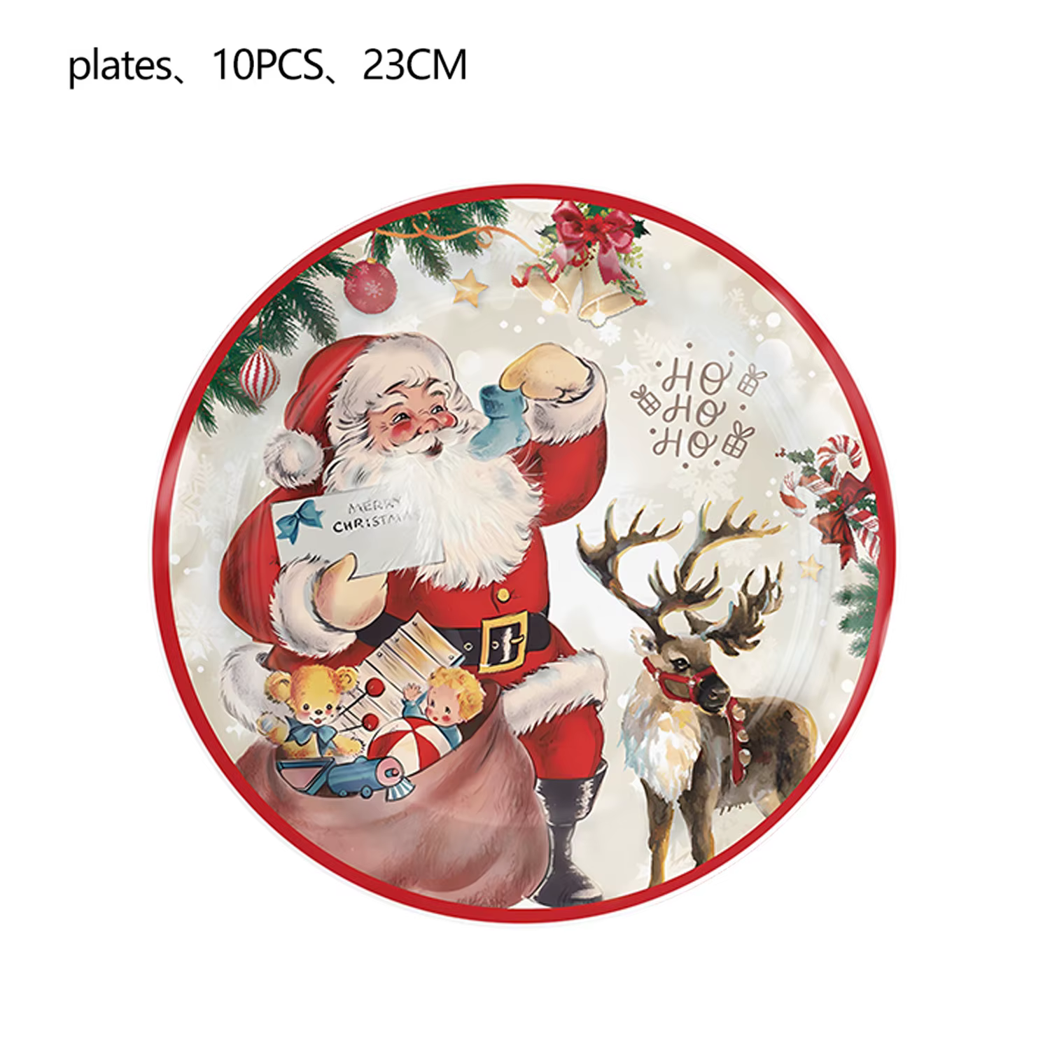 Vaisselle jetable de noël