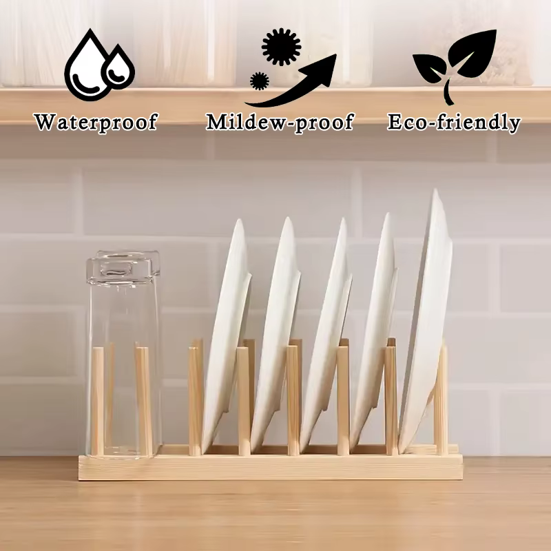 Égouttoir en bois pour cuisine