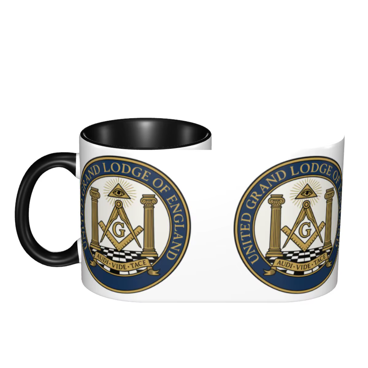 Tasse en céramique carrée et boussole